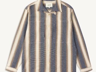 Durno Overshirt Navy Brown